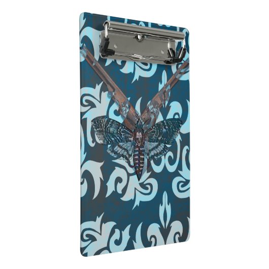 Abstrakte Moth Mini-Zwischenablage Mini Klemmbrett (Schrägansicht)
