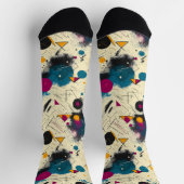 Abstrakte Motion Socks in Aquamarin, Magenta und G Socken (Oben)