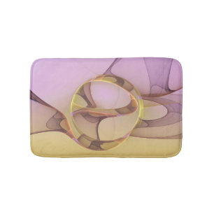 Abstrakte Motive Modernes Rosa Goldenes Fraktal Ku Badematte