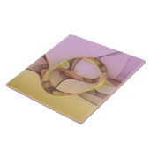 Abstrakte Motive Modernes Rosa Goldenes Fraktal Ku Fliese (Seite)