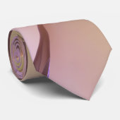 Abstrakte Motive Modernes Rosa Goldenes Fraktal Ku Krawatte (Gerollt)