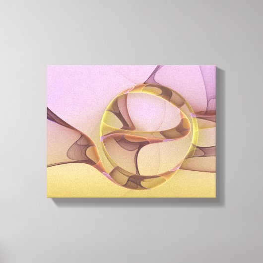 Abstrakte Motive Modernes Rosa Goldenes Fraktal Ku Leinwanddruck (Vorderseite)