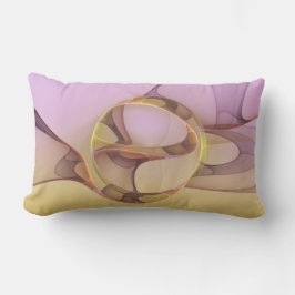 Abstrakte Motive Modernes Rosa Goldenes Fraktal Ku Lendenkissen