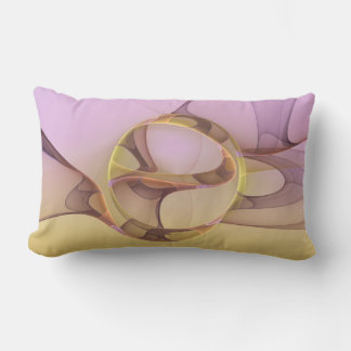 Abstrakte Motive Modernes Rosa Goldenes Fraktal Ku Lendenkissen