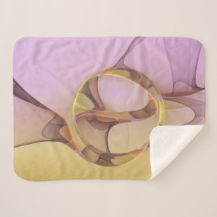 Abstrakte Motive Modernes Rosa Goldenes Fraktal Ku Sherpadecke