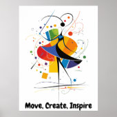 Abstrakte Motivierend Minimalistische Tanzkunst Poster (Vorne)
