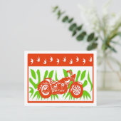 Abstrakte Motorradweihe Feiertagspostkarte (Stehend Vorderseite)