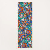 Abstrakte Mulitcolor-Fliesen Yogamatte (Vorderseite)