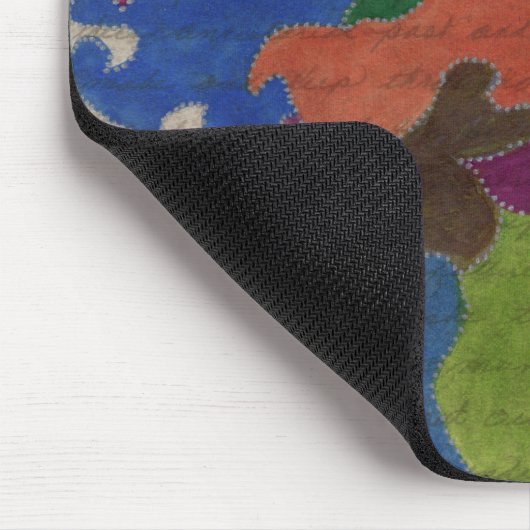Abstrakte Multicolor-Doodle Mousepad (Ecke)