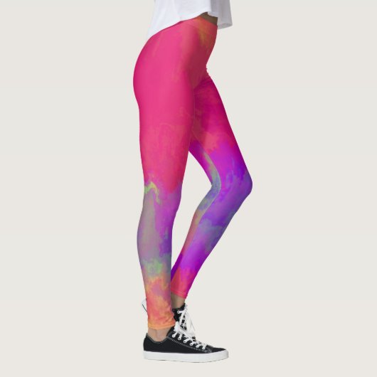 Abstrakte Multicolor-Leggings Leggings (Rechts)