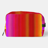 Abstrakte Multicolor Stripes Toilettensäcke Waschbeutel (Rückseite)