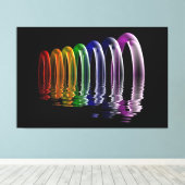 abstrakte multidimensionale Kunst Leinwanddruck (Insitu (Holzboden))