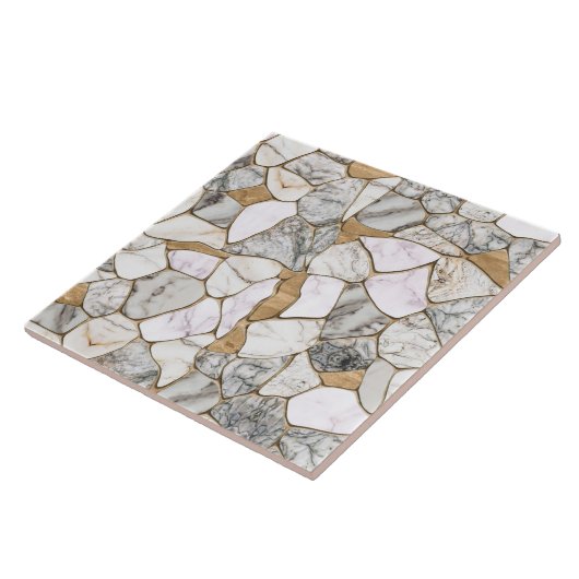 Abstrakte Murmeltiere und Goldvoronoi Fliese (Seite)