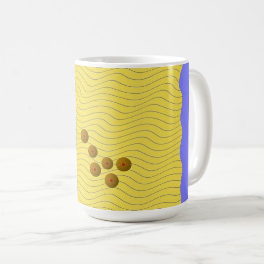 Abstrakte Muscheln an der Küste Kaffeetasse (VorderseiteRechts)