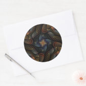 Abstrakte Muscheln Runder Aufkleber (Umschlag)