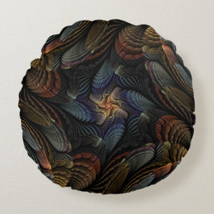 Abstrakte Muscheln Rundes Kissen