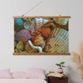 Abstrakte Muscheln Wandteppich Mit Holzrahmen (Schlafzimmer)