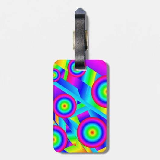 Abstrakte Musik Gepäckanhänger (Rückseite vertikal)