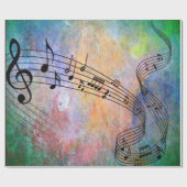abstrakte Musik Geschenkpapier (Flach)