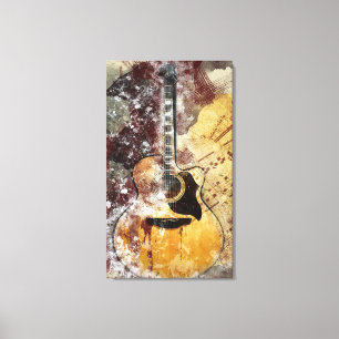Abstrakte Musik-Gitarren-Leinwand-Wand-Kunst Leinwanddruck