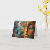 Abstrakte Musikgeschichte - Digitale Kunst Karte (Gelbe Blume)