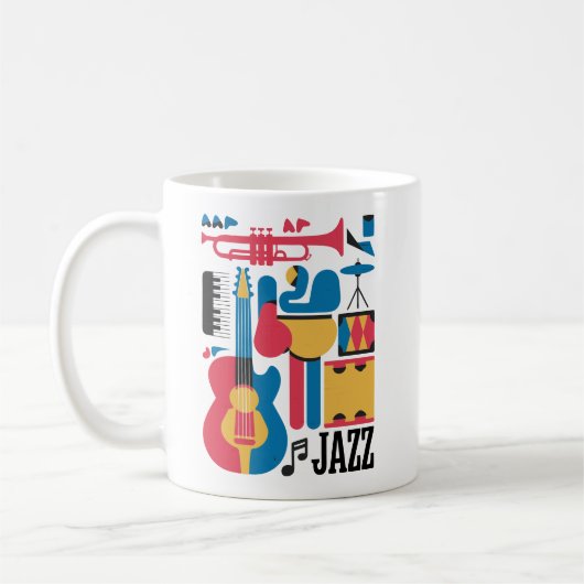 abstrakte Musikkunst Kaffeetasse (Links)