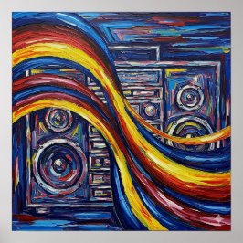 Abstrakte Musikmalerei Poster