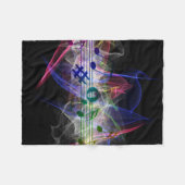 Abstrakte Musiknote Fleecedecke (Vorderseite (Horizontal))