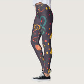 Abstrakte Musiknote Symphonie Leggings (Links)