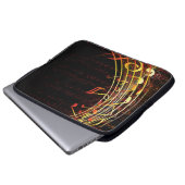 Abstrakte Musiknoten Hintergrund Notebook-Sieb Laptopschutzhülle (Vorne Knopf)