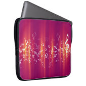 Abstrakte Musiknoten Hintergrund Notebook-Sieb Laptopschutzhülle (Vorne Rechts)