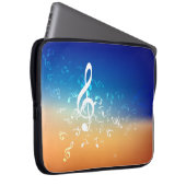 Abstrakte Musiknoten Hintergrund Notebook-Sieb Laptopschutzhülle (Vorne Rechts)