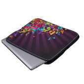 Abstrakte Musiknoten Hintergrund Notebook-Sieb Laptopschutzhülle (Vorne Knopf)