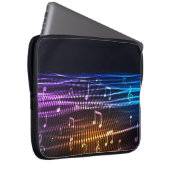 Abstrakte Musiknoten Hintergrund Notebook-Sieb Laptopschutzhülle (Vorne Rechts)