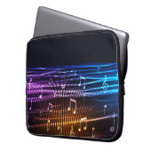 Abstrakte Musiknoten Hintergrund Notebook-Sieb Laptopschutzhülle (Vorderseite Links)