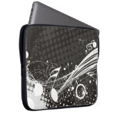 Abstrakte Musiknoten Hintergrund Notebook-Sieb Laptopschutzhülle (Vorne Rechts)