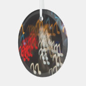 Abstrakte Musiknoten: Hintergrundbeleuchtung Ornament Aus Glas (Vorderseite links)