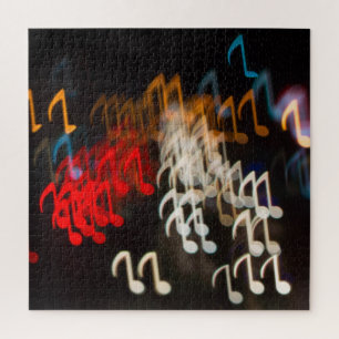 Abstrakte Musiknoten: Hintergrundbeleuchtung Puzzle