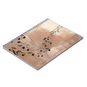 Abstrakte Musiknoten Notizblock (Linke Seite)