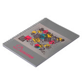 Abstrakte Musiknoten Notizblock (Linke Seite)