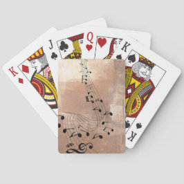 Abstrakte Musiknoten Spielkarten