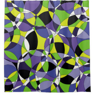 Abstrakte Muster abstrakt, kunstfarben, g Duschvorhang
