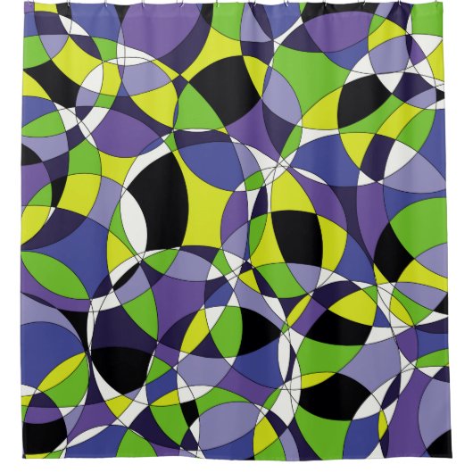 Abstrakte Muster abstrakt, kunstfarben, g Duschvorhang (Vorderseite)