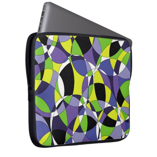 Abstrakte Muster abstrakt, kunstfarben, g Laptopschutzhülle (Vorne Rechts)