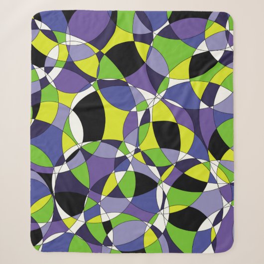 Abstrakte Muster abstrakt, kunstfarben, g Sherpadecke (Vorderseite)