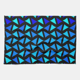 Abstrakte Muster-Blues Geschirrtuch