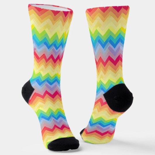 Abstrakte Muster fröhliche Farben Socken (Gewinkelt)