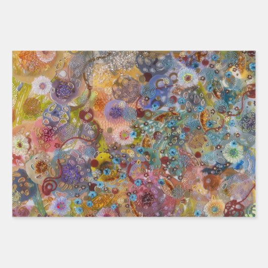 Abstrakte Muster Geschenkpapier Set (Vorderseite 3)