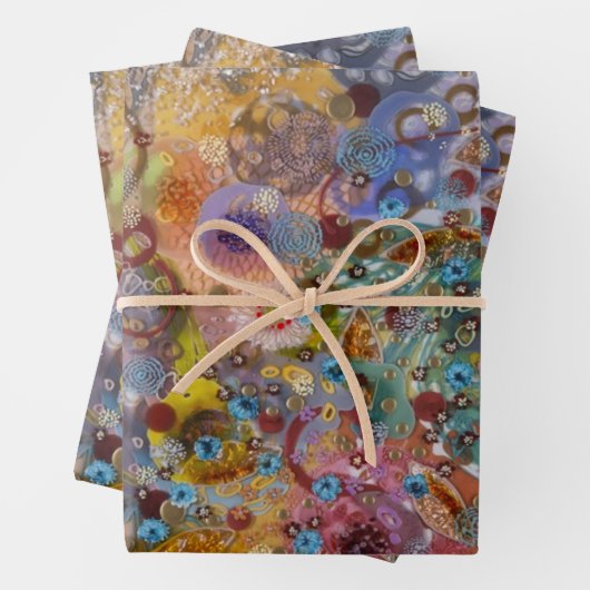 Abstrakte Muster Geschenkpapier Set (Beispiel)