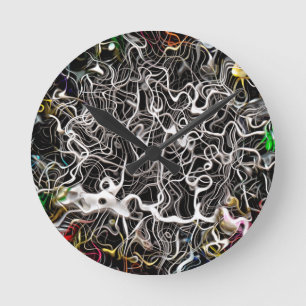 Abstrakte Muster-Hintergrundtextur Runde Wanduhr